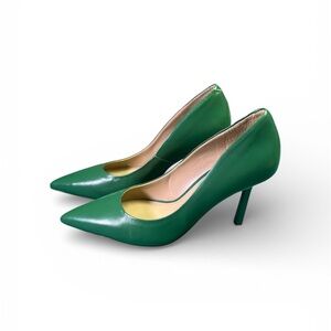 Steve Madden Women's 6M Classie Pointed Toe St Kelly Green Leather Heels